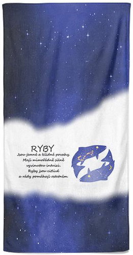 IMPAR Osuška Ryby  (21.1. - 20.3.) - modrá - Bath Towel - Main image