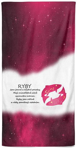 IMPAR Osuška Ryby  (21.1. - 20.3.) - červená - Bath Towel - Main image