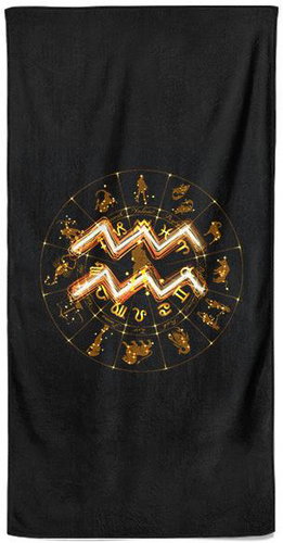 IMPAR Osuška symbol Znamení Vodnář (21.1. - 20.2.) - Bath Towel - Main image