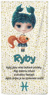 IMPAR Osuška Znamení pro děti -  Ryby  (21.1. - 20.3.) - Bath Towel