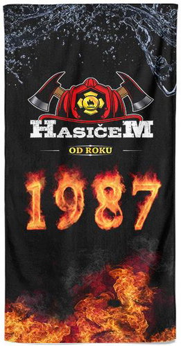 IMPAR Osuška Hasičem od roku 1987 - Bath Towel - Main image