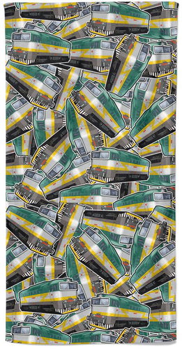 IMPAR Osuška Brejlovec zelený pattern - Bath Towel - Main image