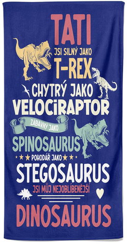 IMPAR Osuška Tatínek – dinosauři - Bath Towel - Main image