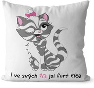 Impar pillow You are a kitty age 18 - Pillow