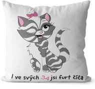 Impar pillow You are a kitty age 34 - Pillow