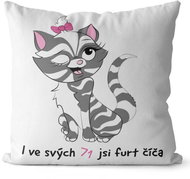 Impar pillow You are a kitty age 71 - Pillow