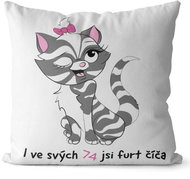 Impar pillow You are a kitty age 74 - Pillow