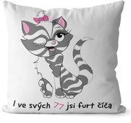 Impar pillow You are a kitty age 77 - Pillow
