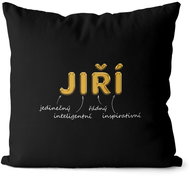 Impar pillow golden male. name Jiří - Pillow