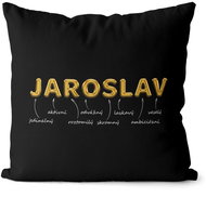Impar pillow golden male name Jaroslav - Pillow