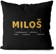 Impar pillow golden male. name Miloš - Pillow