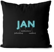 Impar pillow neon male name Jan - Pillow