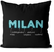 Impar pillow neon male name Milan - Pillow