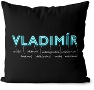 Impar pillow neon male name Vladimir - Pillow