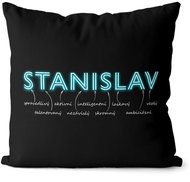 Impar pillow neon male name Stanislav - Pillow
