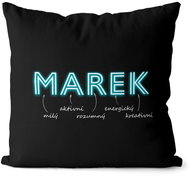 Impar pillow neon male name Marek - Pillow