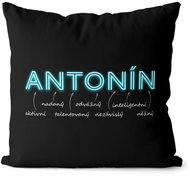 Impar pillow neon male name Antonín - Pillow