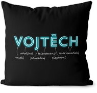 Impar pillow neon male name Vojtech - Pillow