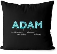 Impar pillow neon male name Adam - Pillow