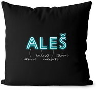 Impar pillow neon male name Ales - Pillow