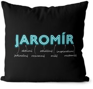 Impar pillow neon male name Jaromír - Pillow