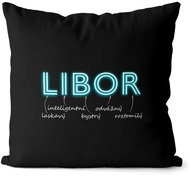 Impar pillow neon male name Libor - Pillow