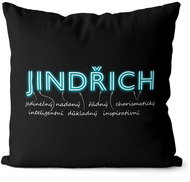Impar pillow neon male name Jindřich - Pillow