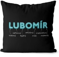 Impar pillow neon male name Lubomír - Pillow