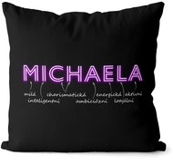 Impar pillow neon female name Michaela - Pillow