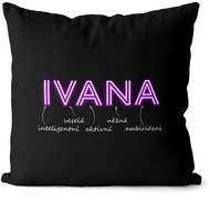Impar pillow neon female name Ivana - Pillow