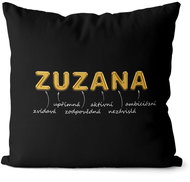 Impar pillow golden female name Zuzana - Pillow