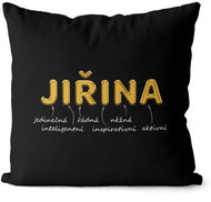 Impar pillow golden female name Jiřina - Pillow