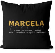 Impar pillow golden female name Marcela - Pillow