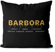 Impar pillow golden female name Barbora - Pillow