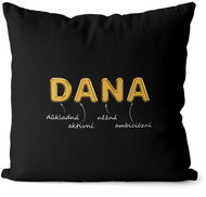 Impar pillow golden female name Dana - Pillow