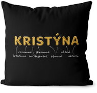 Impar pillow golden female name Christine - Pillow