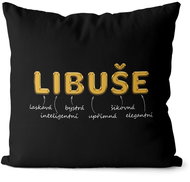 Impar pillow golden female name Libuše - Pillow