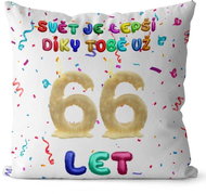 Impar Pillow The world is better thanks to you age 66 - Pillow