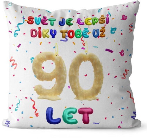 Impar Pillow The world is better thanks to you age 90 - Pillow - Main image
