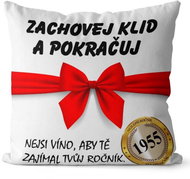 Impar pillow Keep calm - year of birth 1955 - Pillow