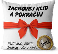 Impar pillow Keep calm - year of birth 2002 - Pillow