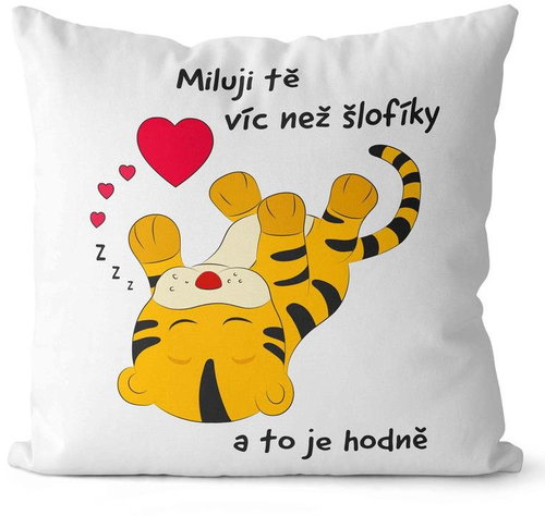 Polštář Miluji tě víc 55 × 55  cm - Polštář - Main image
