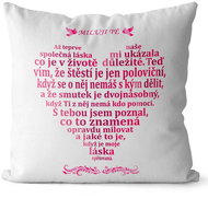 Polštář Milostný citát - pro ženy 55 × 55  cm - Polštář