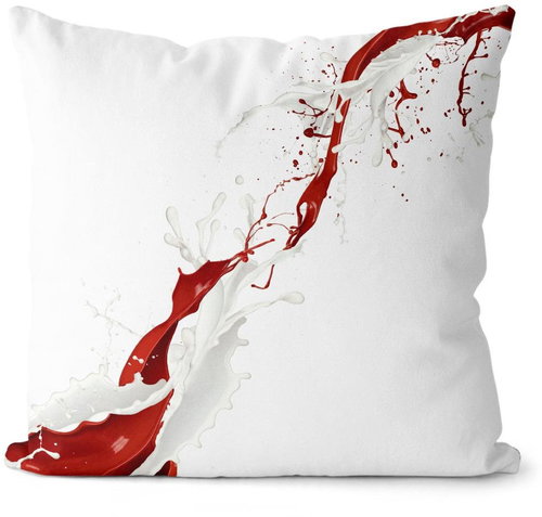 Impar Pillow Red and white abstraction - Pillow - Main image