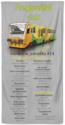 IMPAR Osuška Regionální vlak - 70 × 140 cm - Bath Towel - Main image