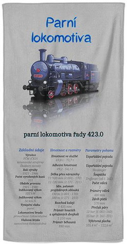 IMPAR Osuška Parní lokomotiva - 70 × 140 cm - Bath Towel - Main image