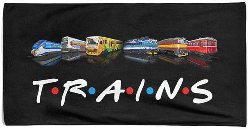 IMPAR Osuška Trains - 70 × 140 cm - Bath Towel - Main image