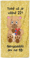 IMPAR Tobě už je tolik? 22 let – 70 × 140 cm - Bath Towel