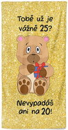 IMPAR Tobě už je tolik? 25 let – 70 × 140 cm - Bath Towel