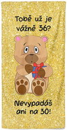 IMPAR Tobě už je tolik? 36 let – 70 × 140 cm - Bath Towel